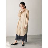 バンドカラー前あきワンピース | Green Parks  | 詳細画像1 