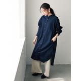 バンドカラー前あきワンピース | Green Parks  | 詳細画像10 