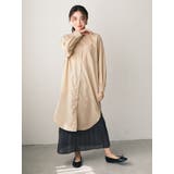 バンドカラー前あきワンピース | Green Parks  | 詳細画像15 