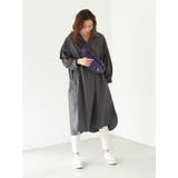 チャコールグレー | ・furry rate ボリュームスリーブワンピース | Green Parks