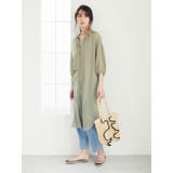 ライトカーキ | ・RAY CASSIN バンドカラーシアーワンピース | Green Parks 