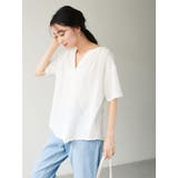 綿レーヨンサッカー調ギンガムシャツ | Green Parks  | 詳細画像7 