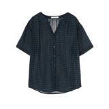 綿レーヨンサッカー調ギンガムシャツ | Green Parks  | 詳細画像19 