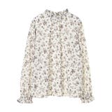 オフホワイト | ・ELENCARE DUE フラワーptドビーブラウス | Green Parks 