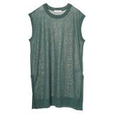 グリーン | シアーリネンブレンド ノースリーブチュニック | Green Parks