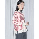 モックネックボーダーニットプルオーバー | AMERICAN HOLIC | 詳細画像7