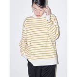 モックネックボーダーニットプルオーバー | AMERICAN HOLIC | 詳細画像14