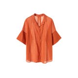 Orange | ・オープンカラー5分袖シャツ | koe