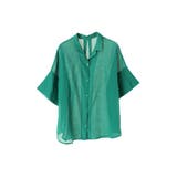 Green | ・オープンカラー5分袖シャツ | koe