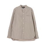 ストライプアイボリー | バンドカラー長袖シャツ | CRAFT STANDARD BOUTIQUE