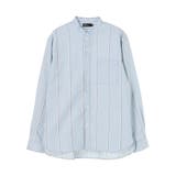 ストライプブルー | バンドカラー長袖シャツ | CRAFT STANDARD BOUTIQUE