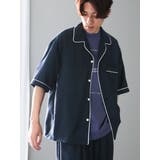 ネイビー | レーヨントロミハーフスリーブシャツ | CRAFT STANDARD BOUTIQUE