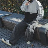 【kutir】配色切替ハーフジップスウェット | kutir | 詳細画像4 
