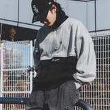 ブラック | 【kutir】配色切替ハーフジップスウェット | kutir
