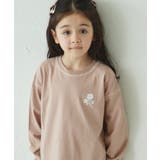 PINKBEIGE | 配色ステッチ ワンポイント プリント 長袖 Tシャツ | pairmanon