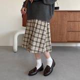 ベージュ | 【kutir】A/W 2wayアソートミディプリーツスカート | kutir