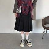 ブラック | 【kutir】A/W 2wayアソートミディプリーツスカート | kutir