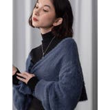 ダークブルー | 【Adoon plain Ladies】シャギーショートカーディガン | kutir