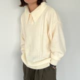 オフホワイト | 【kutir】オーバーBIGポロニットプルオーバー | kutir