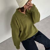 カーキ | 【kutir】オーバーBIGポロニットプルオーバー | kutir