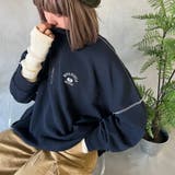 【kutir】カレッジロゴハーフジップスウェット | kutir | 詳細画像17