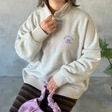 【kutir】カレッジロゴハーフジップスウェット | kutir | 詳細画像1