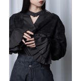 ブラック | 【Adoon plain Ladies】プリーツススリーブシャツ | kutir