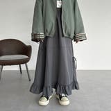 チャコールグレー | 【kutir】【2サイズ展開】アソートダブルリボンフリルスカート | kutir