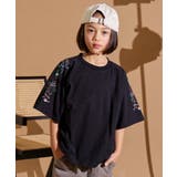 BLACK-F | 【PAIRMANON STREET】ラグラン 袖 プリント 半袖 Tシャツ | pairmanon