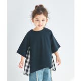 BLACK-1 | バックシャン切り替え ドッキング半袖Tシャツ | pairmanon