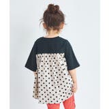 BLACK | バックシャン切り替え ドッキング半袖Tシャツ | pairmanon