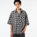 ネイビー | VINTAGEWASHED OMBRE CHECK | kutir