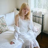 オフホワイト | 【kutir】【クティールとレトロ】カップ付きレースリボンキャミソール | kutir