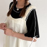 ブラック | 【kutir】半袖リボンメロートップス | kutir