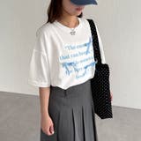 サックスブルー系 | 【kutir】アソートリボンロゴTシャツ | kutir