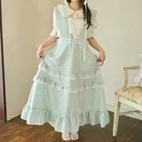 グリーン | アソートティアードレースフリルジャンパースカート | kutir
