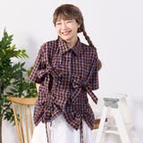 ボルドー | 【kutir】半袖アソートドロストリボンシャツ | kutir