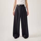 チャコールグレー | STRIPE TUCK WIDE | kutir