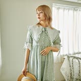 コットンレースティアードギンガムチェックワンピース | kutir | 詳細画像10