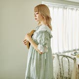 コットンレースティアードギンガムチェックワンピース | kutir | 詳細画像12