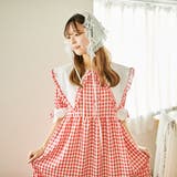 コットンレースティアードギンガムチェックワンピース | kutir | 詳細画像24