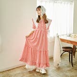 コットンレースティアードギンガムチェックワンピース | kutir | 詳細画像26