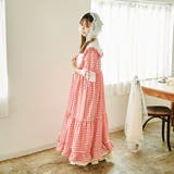 コットンレースティアードギンガムチェックワンピース | kutir | 詳細画像27
