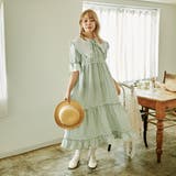 コットンレースティアードギンガムチェックワンピース | kutir | 詳細画像4