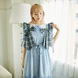 コットンレースティアードギンガムチェックワンピース | kutir | 詳細画像41