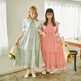 コットンレースティアードギンガムチェックワンピース | kutir | 詳細画像6