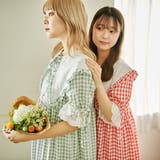 コットンレースティアードギンガムチェックワンピース | kutir | 詳細画像8