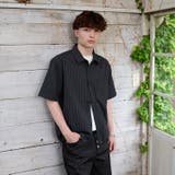 チャコールグレー | DRAWCORD STRIPE SHIRT | kutir