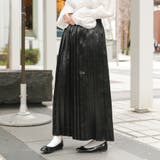 ブラック | 【kutir】シャイニープリーツスカート | kutir