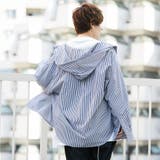  【kutir】【ビッグシルエット】ストライプ フードシャツ | kutir | 詳細画像21 